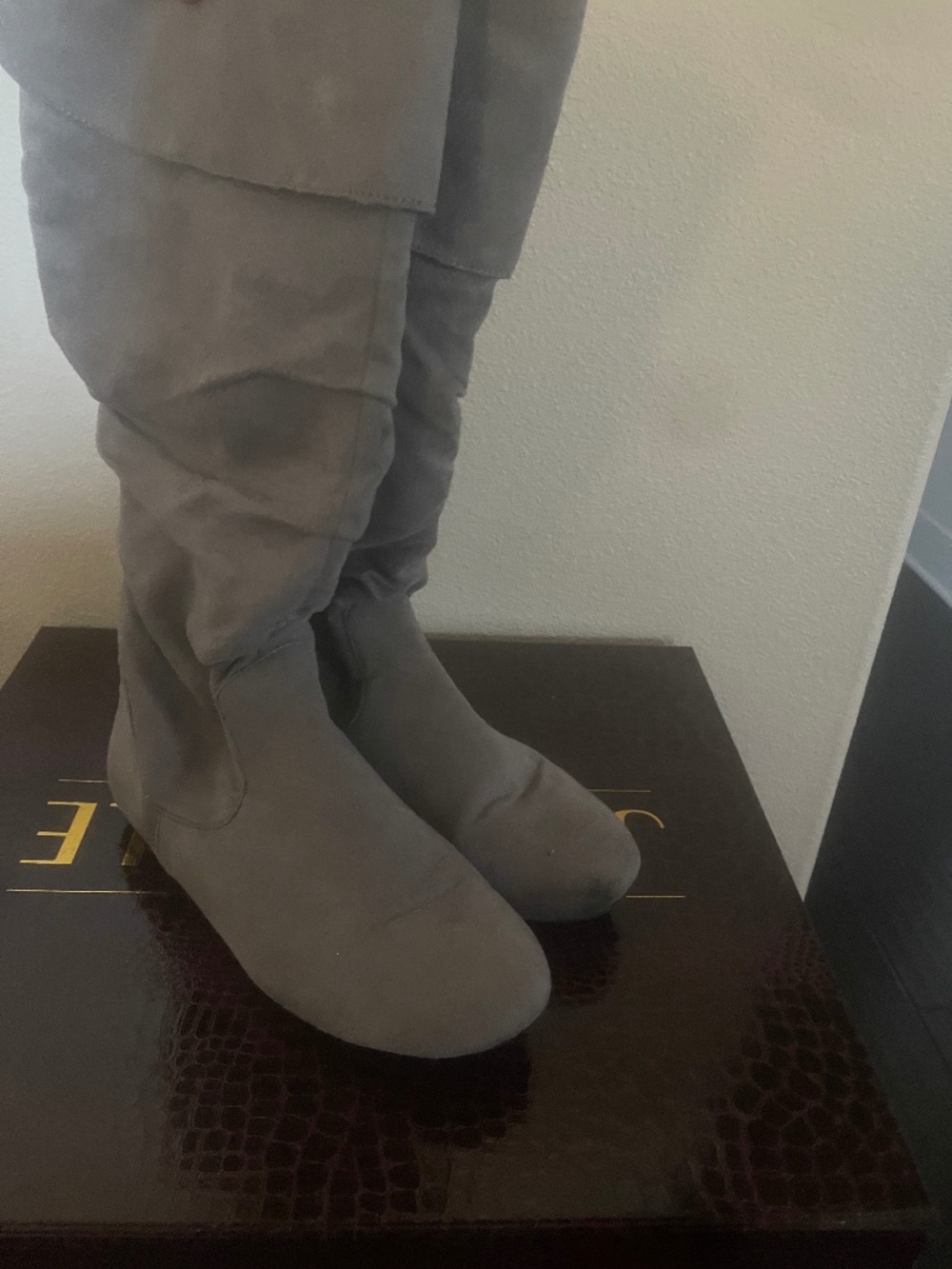 Grey Suede Rampage Boots